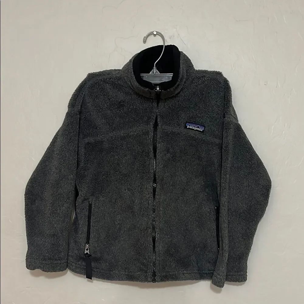 Patagonia Gray Zipper Closure Fleece Zipped Pockets Jacket Gorpcore